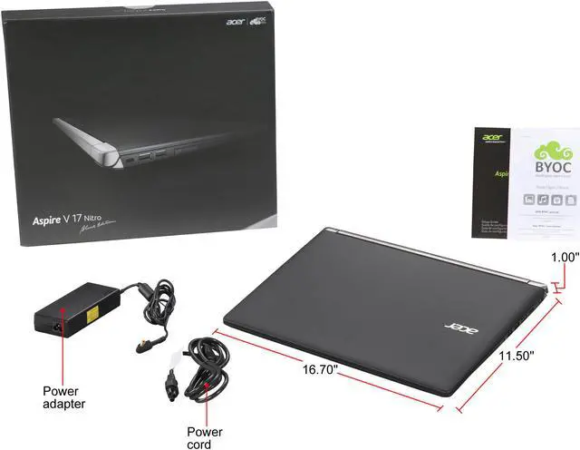 Alt view image 8 of 8 - Acer Aspire V17 Nitro Black Edition - 17.3" - Intel Core i7-4720HQ - NVIDIA GeForce GTX 960M - 16GB Memory DDR3L SDRAM - 256GB SSD - Windows 8.1 64-Bit (NX.MYHAA.003 )