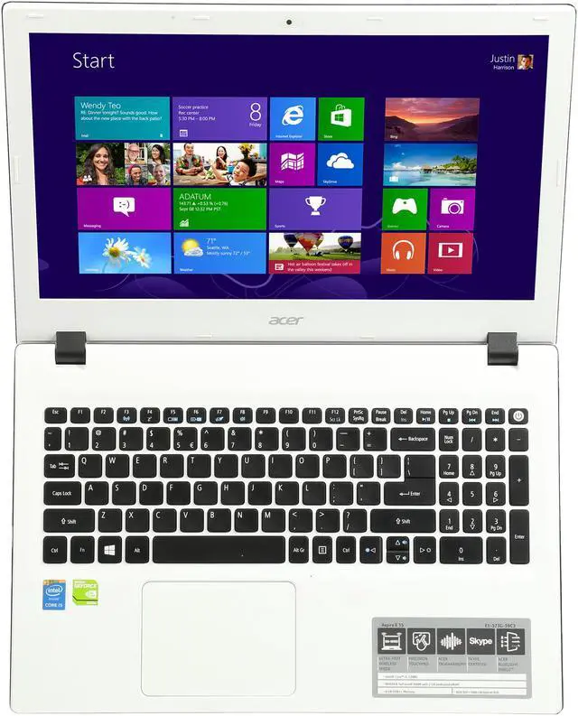 Alt view image 7 of 8 - Acer Laptop Aspire Intel Core i5-5200U 8GB Memory 1TB HDD 8 GB SSD NVIDIA GeForce 940M 15.6" Non-Touch Screen Windows 8.1 E5-573G-59C3