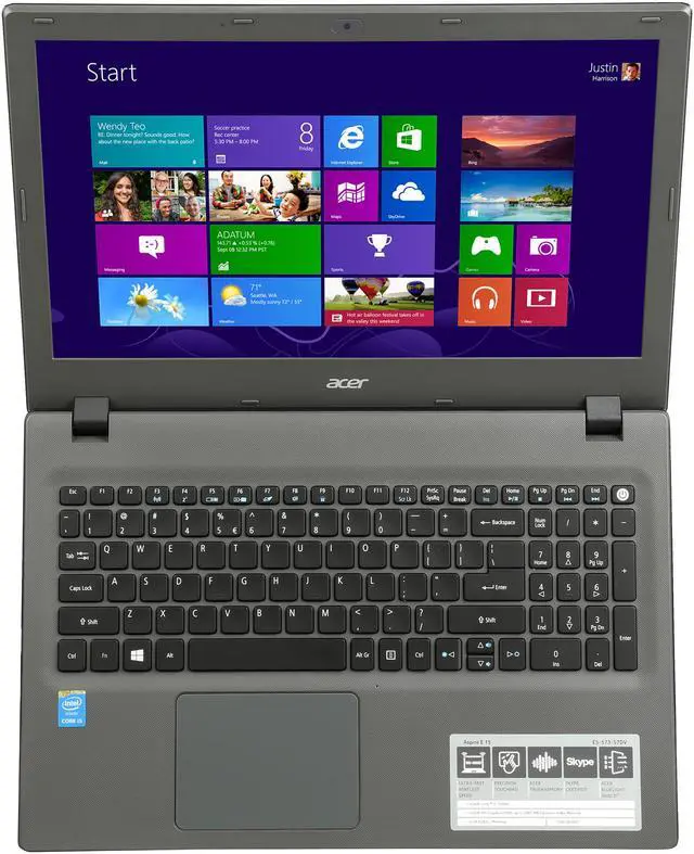 Alt view image 6 of 8 - Acer Aspire 15.6" Intel Core i5-5200U 4GB Memory Windows 8.1 E5-573-57DV