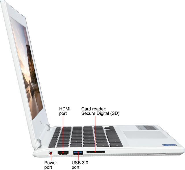 Alt view image 4 of 8 - Acer CB3-131-C3KD Chromebook Intel Celeron N2840 (2.16 GHz) 2 GB DDR3L Memory 16 GB Flash 11.6" Chrome OS (Manufacturer Recertified)