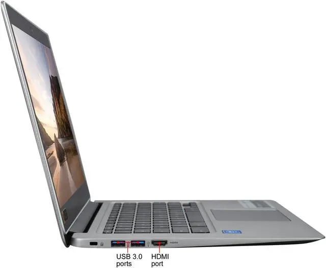 Alt view image 4 of 8 - Acer CB3-431-C5FM Chromebook Intel Celeron N3160 (1.60 GHz) 4 GB LPDDR3 Memory 32 GB Flash 14.0" Chrome OS (Manufacturer Recertified)