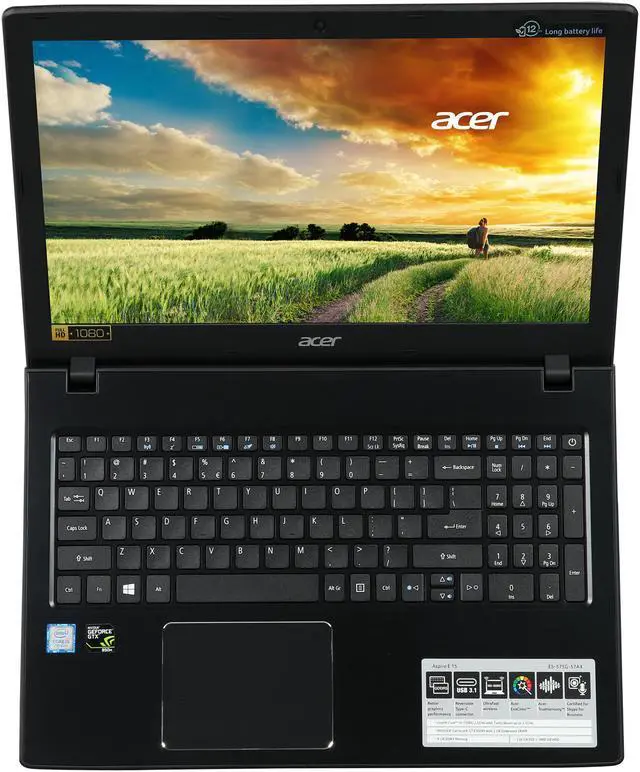 Alt view image 6 of 8 - Acer 15.6" FHD E5-575G-57A4 7th Gen Intel Core i5 7200U NVIDIA GeForce GTX 950M 8 GB DDR4 Memory 256 GB SSD 1 TB HDD Windows 10 Home 64-Bit Gaming Laptop - "ONLY @ NEWEGG"