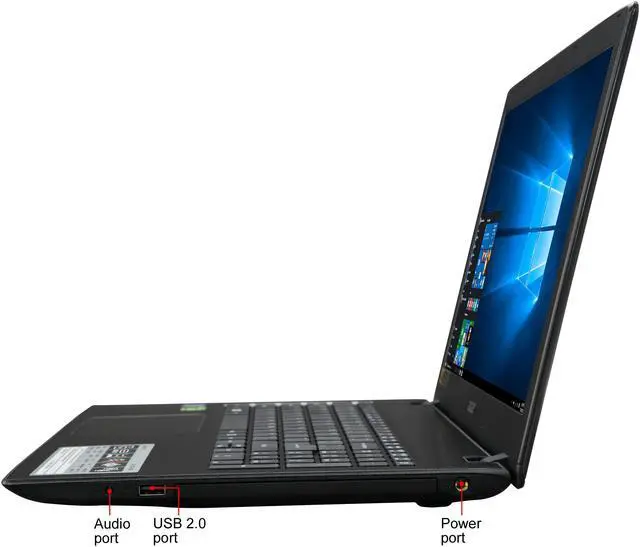 Alt view image 2 of 8 - Acer Laptop Aspire E5-575G-728Q Intel Core i7 7th Gen 7500U (2.70 GHz) 8 GB DDR4 Memory 1 TB HDD 256 GB SSD NVIDIA GeForce 940MX 15.6" Windows 10 Home 64-Bit ONLY @ NEWEGG
