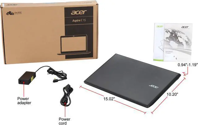 Alt view image 8 of 8 - Acer Laptop Aspire E5-575G-728Q Intel Core i7 7th Gen 7500U (2.70 GHz) 8 GB DDR4 Memory 1 TB HDD 256 GB SSD NVIDIA GeForce 940MX 15.6" Windows 10 Home 64-Bit ONLY @ NEWEGG
