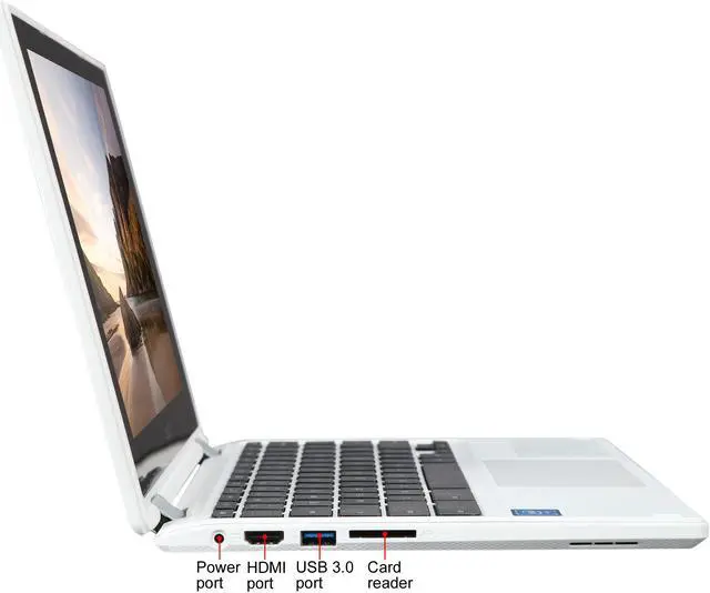 Alt view image 4 of 8 - Acer CB5-132T-C8ZW 2-in-1 Chromebook Intel Celeron N3060 (1.60 GHz) 4 GB Memory 16 GB eMMC 11.6" Touchscreen Chrome OS (Manufacturer Recertified)
