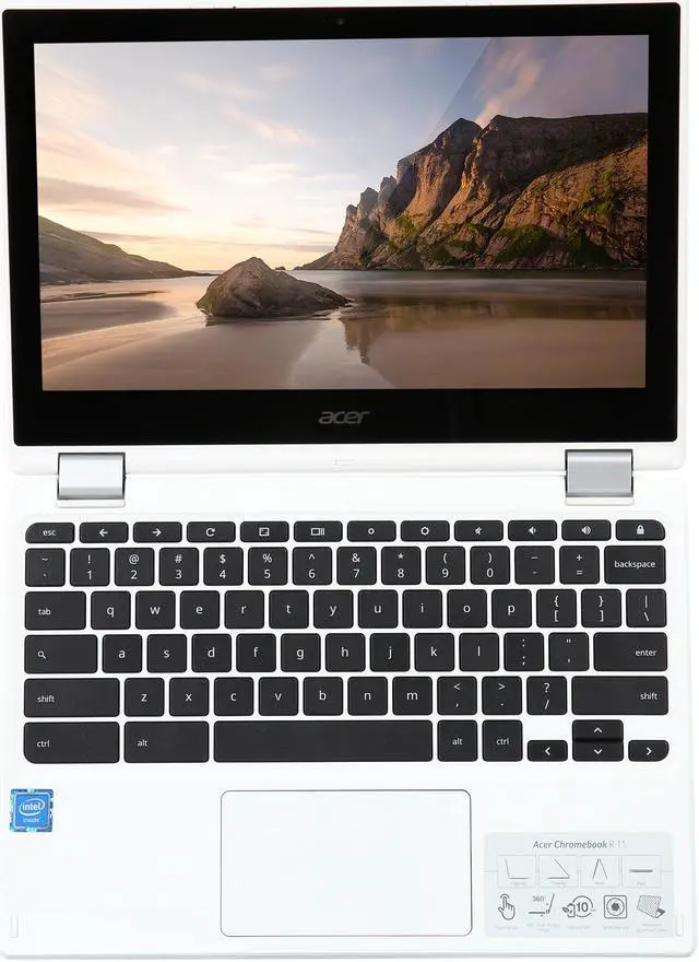 Alt view image 6 of 8 - Acer CB5-132T-C8ZW 2-in-1 Chromebook Intel Celeron N3060 (1.60 GHz) 4 GB Memory 16 GB eMMC 11.6" Touchscreen Chrome OS (Manufacturer Recertified)
