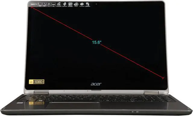 Alt view image 4 of 7 - Acer Aspire Intel Core i5-7200U 8GB Memory 1TB HDD Intel HD Graphics 620 15.6" Touch Screen 1920 x 1080 Convertible 2-in-1 Laptop Windows 10 Home R5-571T-57Z0