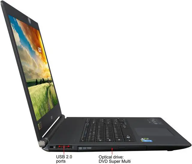 Alt view image 5 of 8 - Acer Aspire V17 Nitro Black Edition - 17.3" NVIDIA GeForce GTX 960M - Intel Core i7-4720HQ  - 16GB Memory - 256 GB SSD - Windows 8.1 64-Bit - Gaming Laptop - IPS (VN7-791G-78ZM )