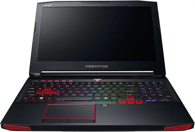 Alt view image 8 of 14 - Acer Predator G9-593-71EH Intel Core i7 7th Gen 7700HQ (2.80 GHz) NVIDIA GeForce GTX 1070 16 GB Memory 256 GB SSD (2 x 128 GB in Raid 0) 1 TB HDD 15.6" Full HD (1920 x 1080) IPS Display with NVIDIA G-SYNC Technology Windows 10 Home 64-Bit