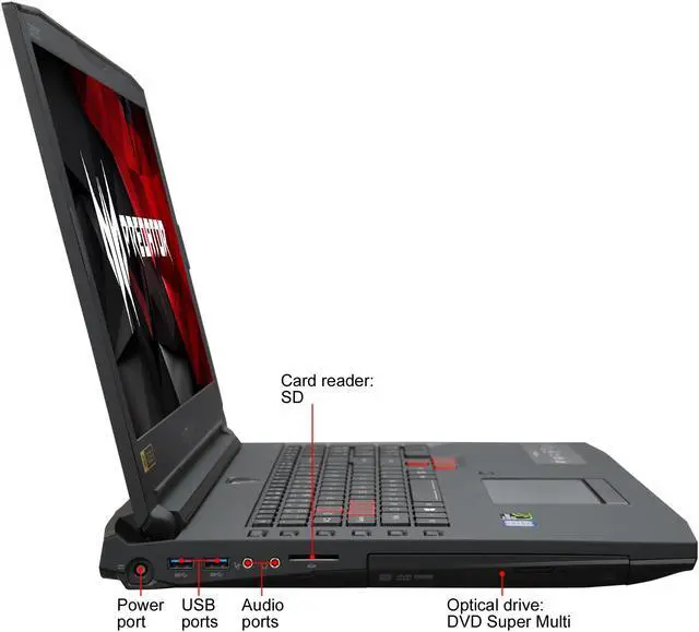 Alt view image 4 of 8 - Acer Predator 17 G9-793-79V5 Gaming Laptop Intel Core i7-7700HQ , GeForce GTX 1070, 17.3" Full HD G-SYNC, 16 GB DDR4, 1 TB HDD, 256 GB SSD, Windows 10 Home