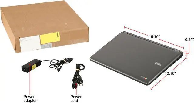 Alt view image 8 of 8 - Acer CB3-532-C47C Chromebook Intel Celeron N3060 (1.60 GHz) 2 GB Memory 16 GB Flash 15.6" Chrome OS (Manufacturer Recertified)