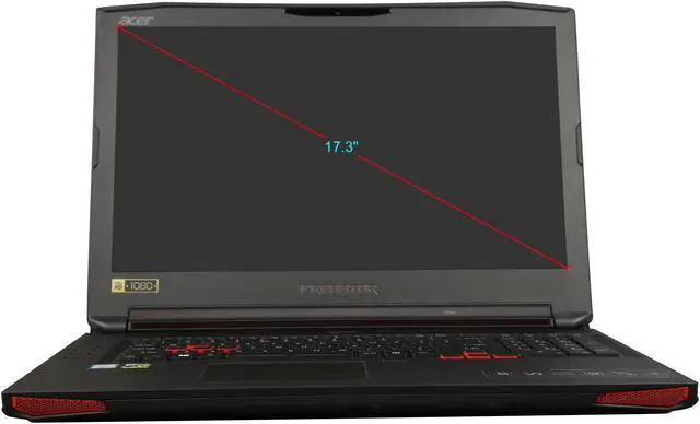 Alt view image 5 of 7 - Acer Predator 17 G9-793-78CM 17.3" Intel Core i7 6th Gen 6700HQ (2.60 GHz) NVIDIA GeForce GTX 1070 16 GB Memory 256 GB SSD 1 TB HDD Windows 10 Home 64-Bit Gaming Laptop (Manufacturer Recertified)