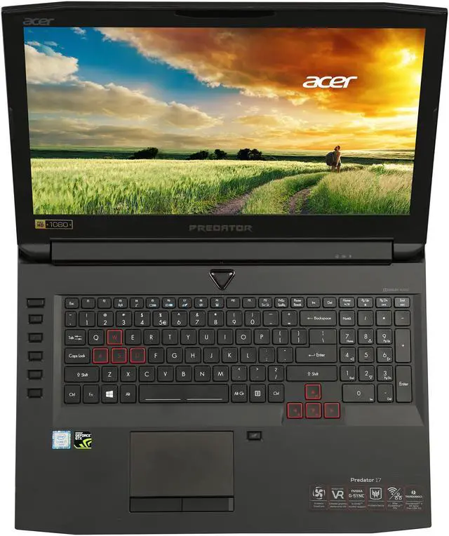 Alt view image 6 of 7 - Acer Predator 17 G9-793-78CM 17.3" Intel Core i7 6th Gen 6700HQ (2.60 GHz) NVIDIA GeForce GTX 1070 16 GB Memory 256 GB SSD 1 TB HDD Windows 10 Home 64-Bit Gaming Laptop (Manufacturer Recertified)