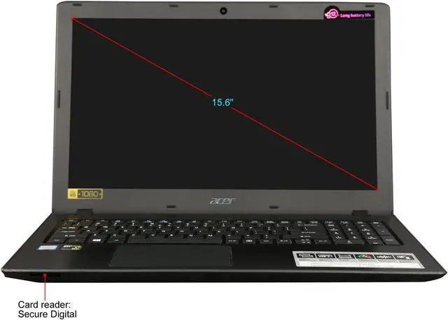 Alt view image 5 of 8 - Acer Aspire E5-575G-562T 15.6" Intel Core i5 7th Gen 7200U (2.50 GHz) NVIDIA GeForce GTX 950M 8 GB DDR4 Memory 128 GB SSD 1 TB HDD Windows 10 Home 64-Bit Gaming Laptop -- ONLY @ NEWEGG