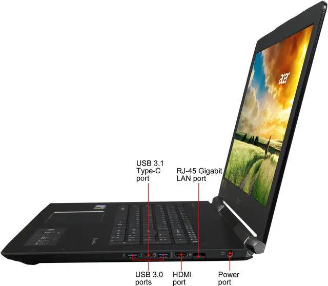 Alt view image 2 of 8 - Acer Aspire V17 Nitro - 17.3" GeForce GTX 1060 - Intel Core i7-7700HQ - 16GB Memory - 256 GB SSD - Windows 10 Home 64-Bit - Gaming Laptop - IPS (VN7-793G-709A )