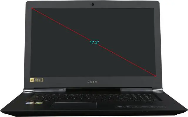 Alt view image 5 of 8 - Acer Aspire V17 Nitro - 17.3" GeForce GTX 1060 - Intel Core i7-7700HQ - 16GB Memory - 256 GB SSD - Windows 10 Home 64-Bit - Gaming Laptop - IPS (VN7-793G-709A )