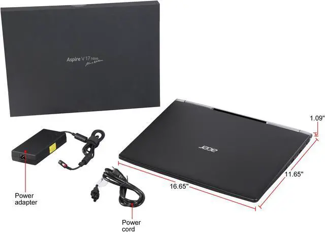 Alt view image 8 of 8 - Acer Aspire V17 Nitro - 17.3" GeForce GTX 1060 - Intel Core i7-7700HQ - 16GB Memory - 256 GB SSD - Windows 10 Home 64-Bit - Gaming Laptop - IPS (VN7-793G-709A )