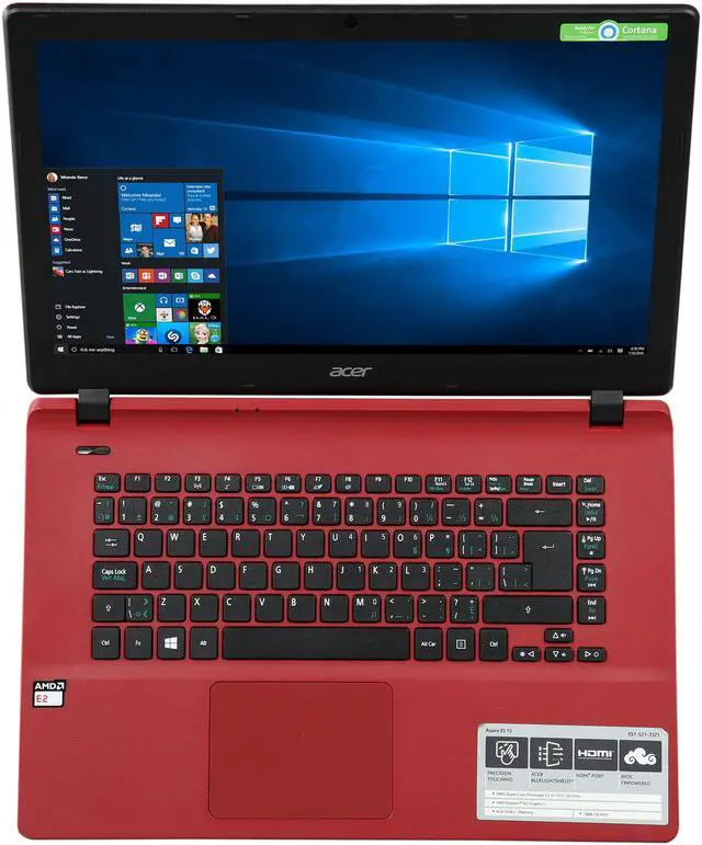 Alt view image 6 of 8 - Acer Laptop Aspire E AMD E2-6110 6GB Memory 1TB HDD 15.6" Windows 10 ES1-521-23Z1