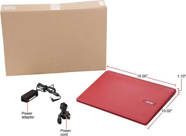 Alt view image 8 of 8 - Acer Laptop Aspire E AMD E2-6110 6GB Memory 1TB HDD 15.6" Windows 10 ES1-521-23Z1