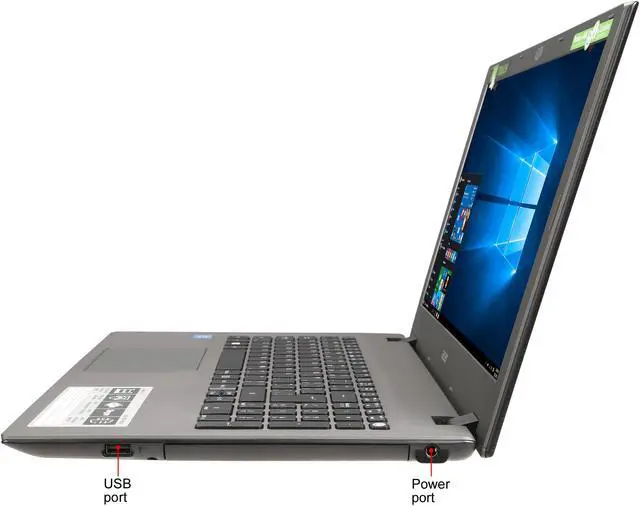 Alt view image 2 of 8 - Acer Laptop Aspire E Intel Pentium 3556U 4GB Memory 1TB HDD 15.6" Windows 10 E5-573T-P674