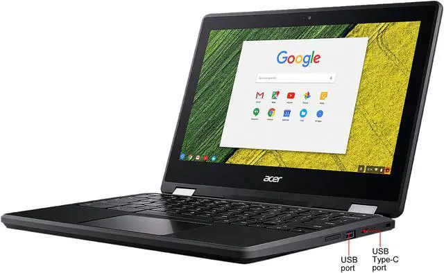 Alt view image 14 of 15 - Acer R751TN-C5P3 Chromebook Intel Celeron N3350 (1.1 GHz) 4 GB Memory 32 GB eMMC 11.6" Chrome OS