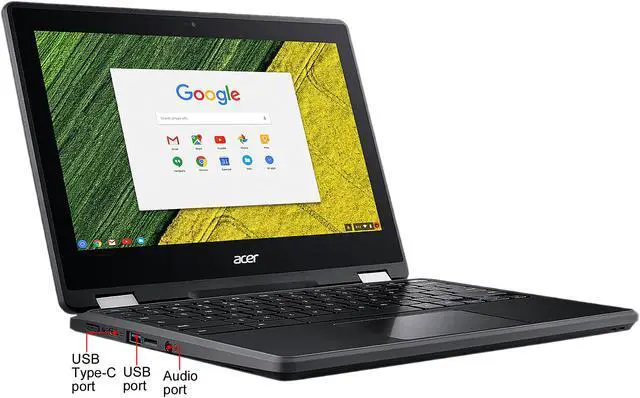 Alt view image 15 of 15 - Acer R751TN-C5P3 Chromebook Intel Celeron N3350 (1.1 GHz) 4 GB Memory 32 GB eMMC 11.6" Chrome OS