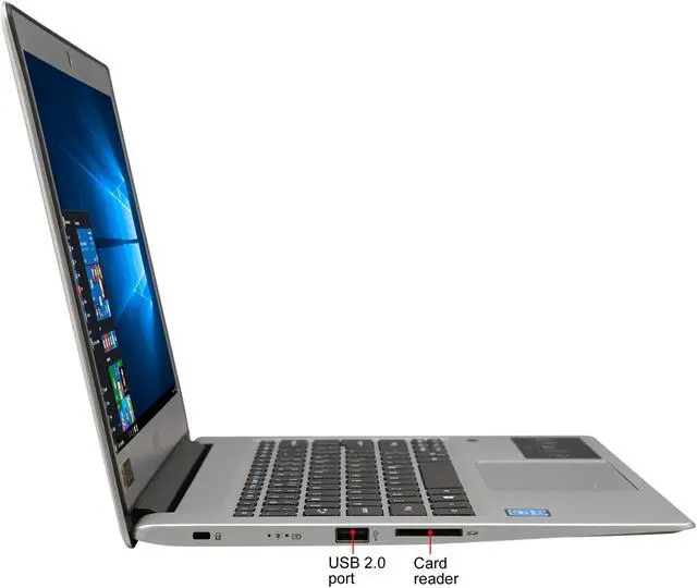Alt view image 4 of 8 - Acer Laptop Swift 1 SF113-31-P5CK Intel Pentium N4200 (1.1 GHz) 4 GB Memory 64 GB Flash Intel HD Graphics 505 13.3" Windows 10 Home (Manufacturer Recertified)