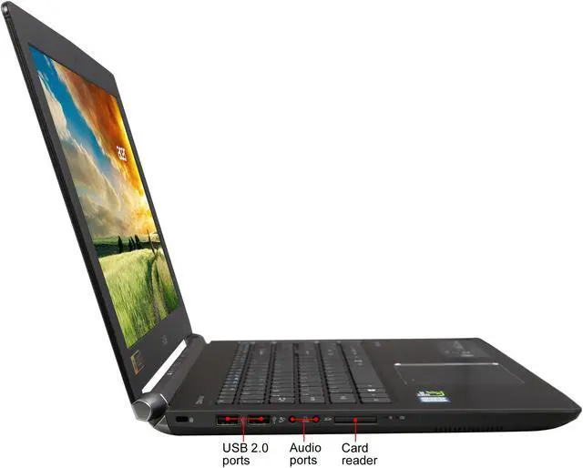 Alt view image 4 of 8 - Acer Aspire V15 Nitro Black Edition - 15.6" GeForce GTX 1060 - Intel Core i7-7700HQ  - 16GB Memory - - Windows 10 Home 64-Bit - Gaming Laptop - IPS (VN7-593G-76SS )