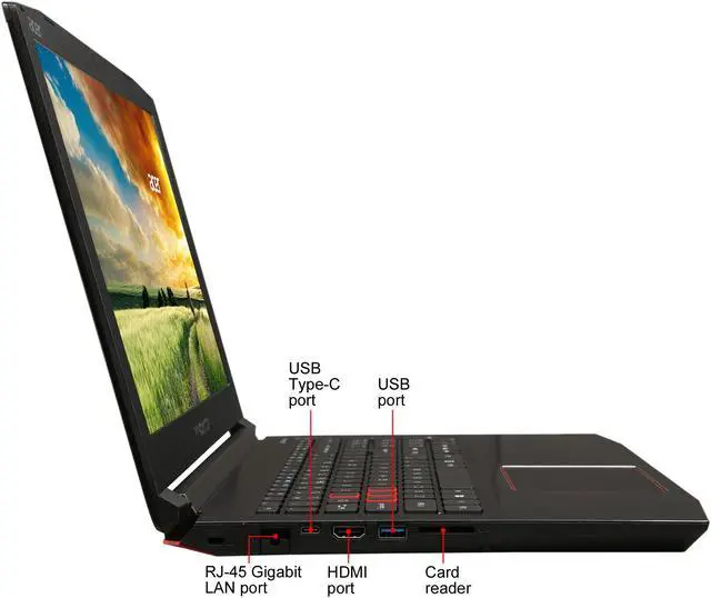 Alt view image 4 of 8 - Acer Predator Helios 300 PH315-51-78NP 15.6" 144 Hz IPS Intel Core i7 8th Gen 8750H (2.20 GHz) NVIDIA GeForce GTX 1060 16 GB Memory 256 GB SSD Windows 10 Home 64-bit Gaming Laptop (Manufacturer Recertified)