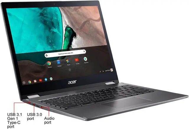 Alt view image 3 of 18 - Acer Chromebook Spin 13 CP713-1WN-337V8 Chromebook Intel Core i3 8th Gen 8130U (2.20 GHz) 4 GB LPDDR3 Memory 128 GB eMMC 13.5" Touchscreen Chrome OS