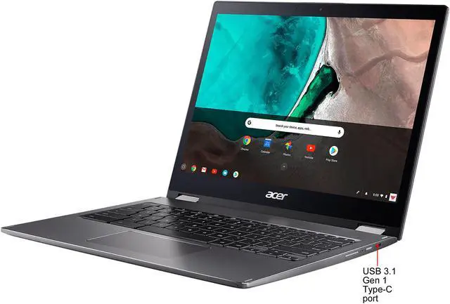 Alt view image 6 of 18 - Acer Chromebook Spin 13 CP713-1WN-337V8 Chromebook Intel Core i3 8th Gen 8130U (2.20 GHz) 4 GB LPDDR3 Memory 128 GB eMMC 13.5" Touchscreen Chrome OS