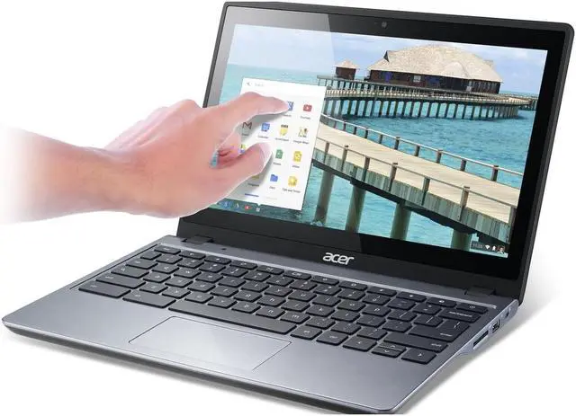 Main image of Acer Chromebook C720P-2625 Intel Celeron 2955U (1.40 GHz) 4 GB Memory 16 GB SSD 11.6" Touchscreen Chrome OS Black (Refurbished)