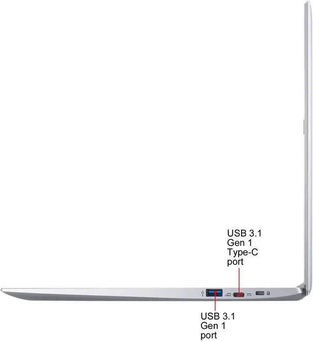 Alt view image 10 of 11 - Acer Chromebook 315 CB315-2H-25TX Chromebook AMD A4-Series A4-9120C (1.60 GHz) 4 GB Memory 32 GB eMMC 15.6" Chrome OS