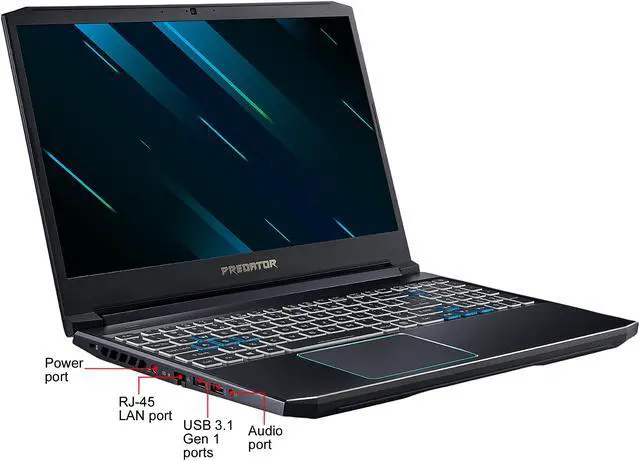 Alt view image 7 of 14 - Acer Predator Helios 300 Gaming Laptop - 15.6" 144 Hz IPS, Intel Core i7-9750H, GeForce RTX 2060, 16 GB RAM, 512 GB SSD, Windows 10 Pro (PH315-52-71RT)