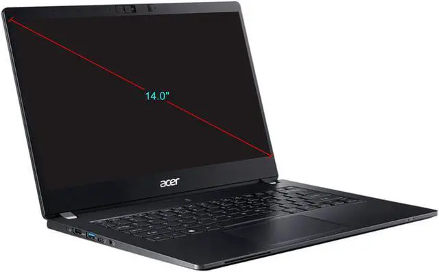 Alt view image 2 of 4 - Acer TravelMate P6 P614-51 TMP614-51-7294 14" Notebook - 1920 x 1080 - Core i7 i7-8565U - 16 GB RAM - 512 GB SSD - Black