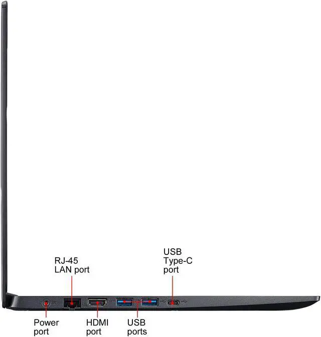 Alt view image 7 of 9 - Acer Laptop Aspire 5 Thin and Light Laptop A515-44-R4M5 AMD Ryzen 5 4000 Series 4500U (2.30 GHz) 8 GB Memory 512 GB SSD AMD Radeon Graphics 15.6" Windows 10 Home 64-bit