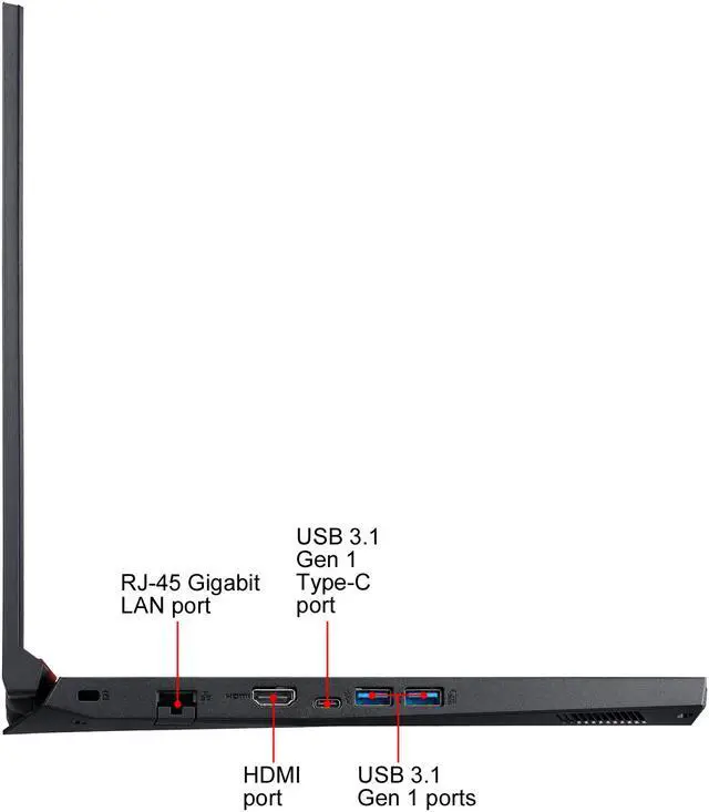 Alt view image 11 of 19 - Acer Nitro 5 - 15.6" - Intel Core i5-9300H - GeForce RTX 2060 - 16 GB DDR4 - 512 GB SSD - Gaming Laptop (AN515-54-547D)