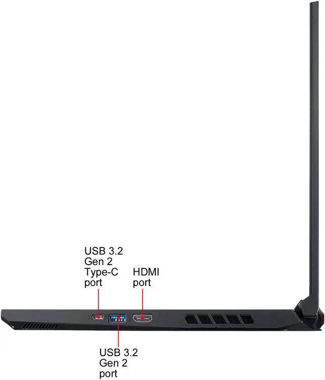 Alt view image 9 of 13 - Acer Nitro 5 - 15.6" FHD - Intel Core i5-10300H - GeForce GTX 1650 Ti - 16 GB DDR4 - 512 GB SSD - Gaming Laptop (AN515-55-54Q0)