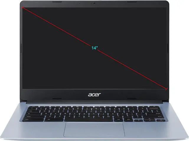 Alt view image 5 of 15 - Acer Chromebook 314 CB314-1H-C66Z Chromebook Intel Celeron N4000 (1.10 GHz) 4 GB LPDDR4 Memory 32 GB eMMC 14.0" Chrome OS