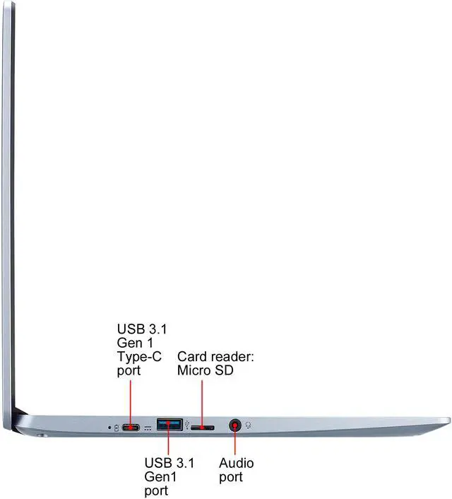 Alt view image 12 of 15 - Acer Chromebook 314 CB314-1H-C66Z Chromebook Intel Celeron N4000 (1.10 GHz) 4 GB LPDDR4 Memory 32 GB eMMC 14.0" Chrome OS
