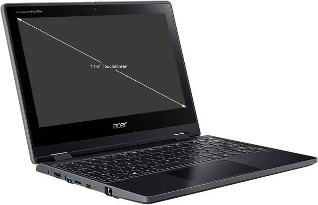 Alt view image 2 of 2 - Acer TravelMate Spin B3 TMB311R-31-C45D Intel Celeron N4020 (1.10 GHz) 4 GB Memory 64 GB Flash Intel UHD Graphics 600 11.6" Touchscreen 1366 x 768 Convertible 2-in-1 Laptop Windows 10 Pro Education