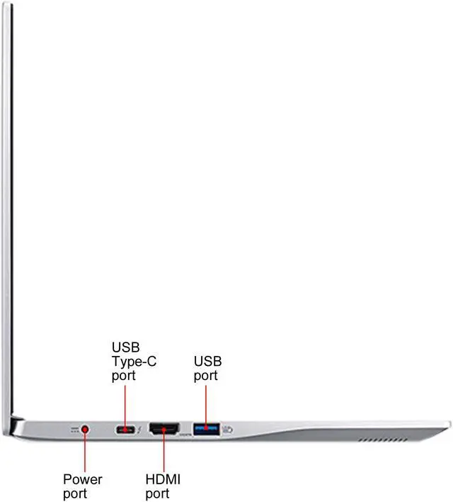 Alt view image 13 of 15 - Acer Laptop Swift Intel Core i7-1165G7 8GB Memory 512 GB PCIe SSD Intel Iris Xe Graphics 14.0" Non-Touch Screen Windows 10 Home 64-bit SF314-59-769R