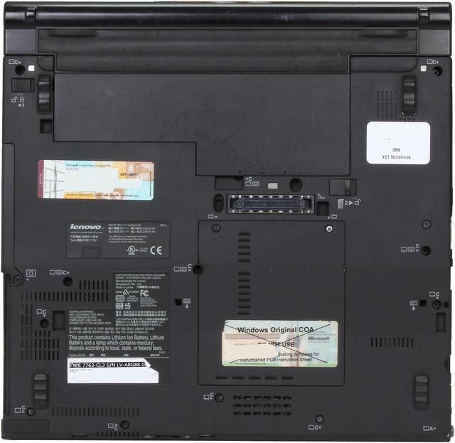Alt view image 8 of 11 - Lenovo Thinkpad X61 12.1" Touchscreen Multimode Tablet With Intel Core 2 Duo L7500 1.60Ghz, 2GB DDR2 SDRAM, 100GB HDD, Intel GMA X3100, Digital Pen, Windows 7 Home 32 Bit