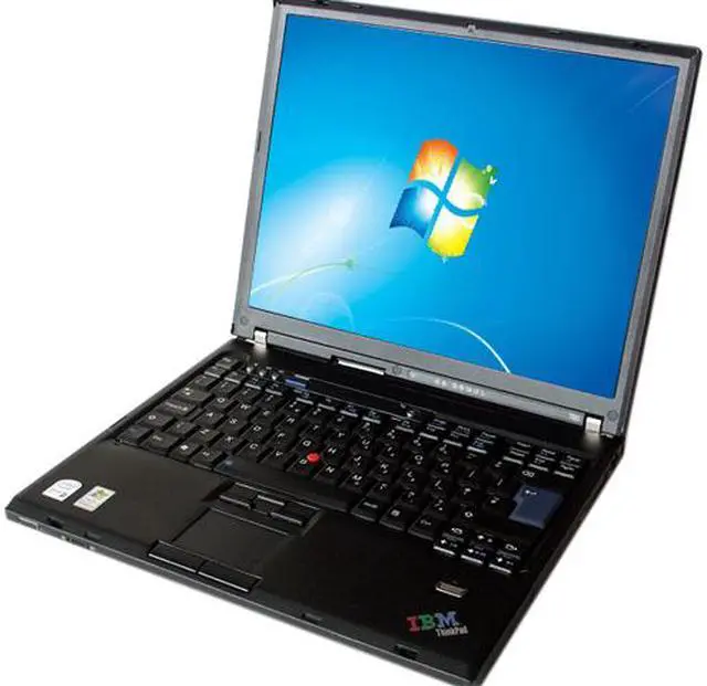 Main image of ThinkPad Notebook, B Grade (Scratch and Dent) 1.60GHz 2GB Memory 80GB HDD ATI Mobility Radeon X1400 14.1" Windows 7 Home Premium 32-Bit T60