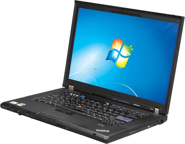Main image of Lenovo ThinkPad T500 15.4" Black Laptop - Intel Core 2 Duo P8700 2.53GHz 2GB SODIMM DDR3 SATA 2.5" 160GB Windows 7 Home Premium 32-Bit