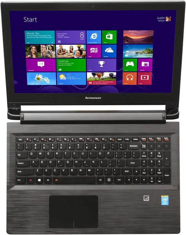 Alt view image 6 of 9 - Lenovo 2-in-1 Notebook Intel Core i5-4210U 6GB Memory 500GB HDD 8 GB SSD Intel HD Graphics 4400 15.6" Touch Screen Windows 8.1 Flex 2 15 (59418262)