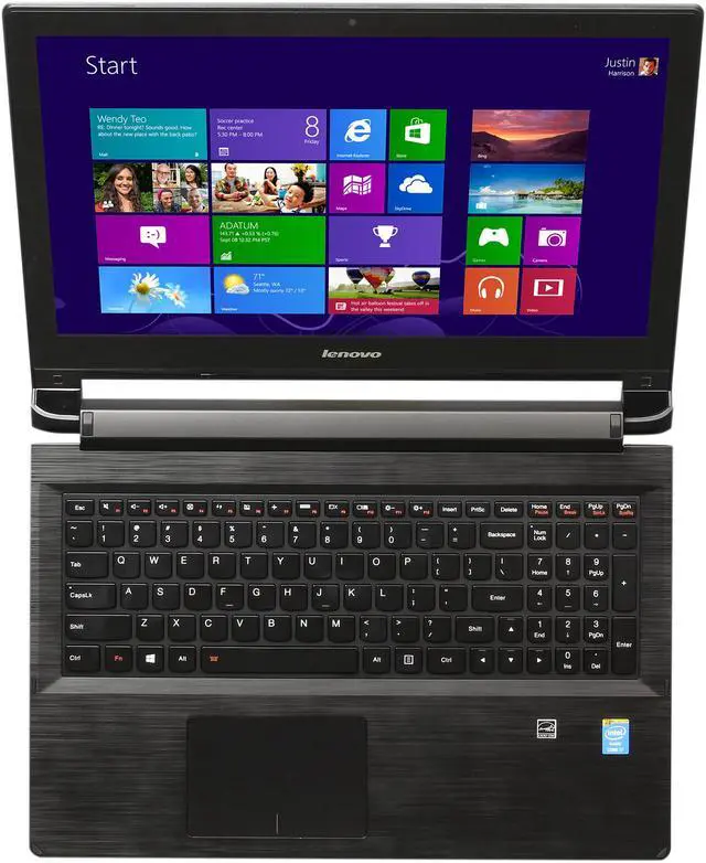 Alt view image 6 of 9 - Lenovo 2-in-1 Notebook Intel Core i7-4510U 8GB Memory 500GB HDD 8 GB SSD Intel HD Graphics 4400 15.6" Touch Screen Windows 8.1 Flex 2 15 (59418265)