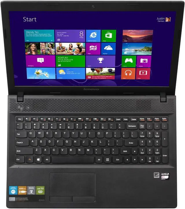 Alt view image 6 of 8 - Lenovo Laptop AMD E1-2100 4GB Memory 500GB HDD AMD Radeon HD 8210 15.6" Windows 8.1 G505 (59417570)