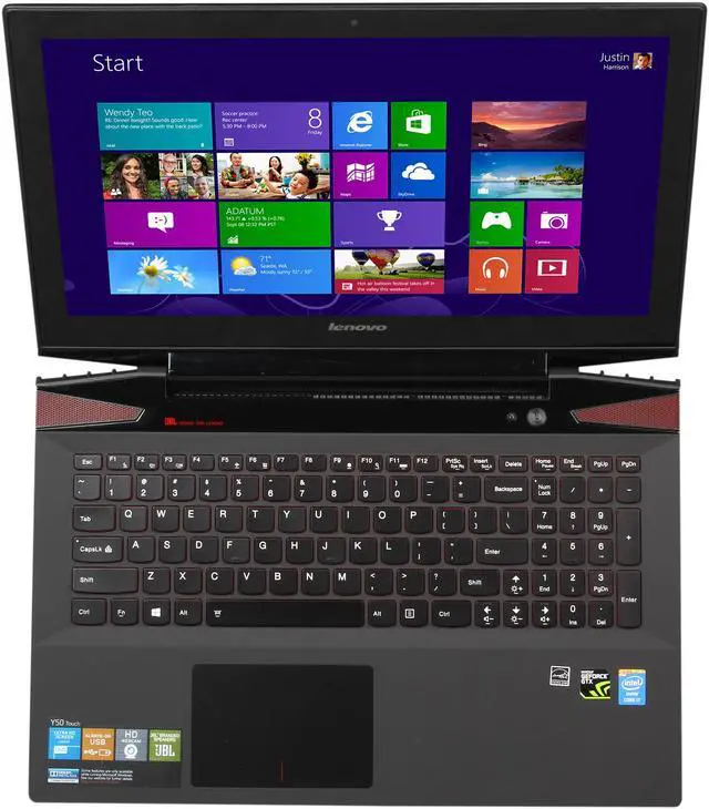 Alt view image 6 of 8 - Lenovo - 15.6" NVIDIA GeForce GTX 860M - Intel Core i7-4700HQ  - 16GB Memory - 8 GB SSD - Windows 8.1 - Gaming Laptop - (Y50 Touch (59413538) )