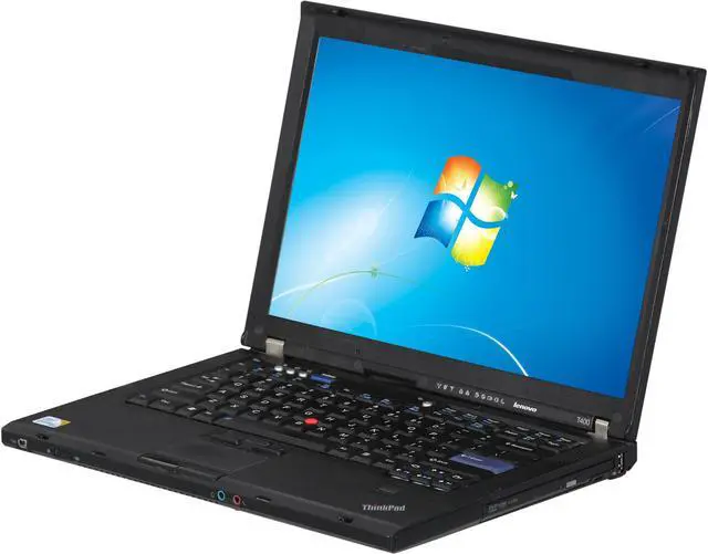 Main image of Lenovo ThinkPad T400 14.1" Notebook with Intel Core 2 Duo 2.66Ghz, 4GB DDR3 Memory, 100GB HDD, DVDROM, Windows 7 Home Premium 64-Bit
